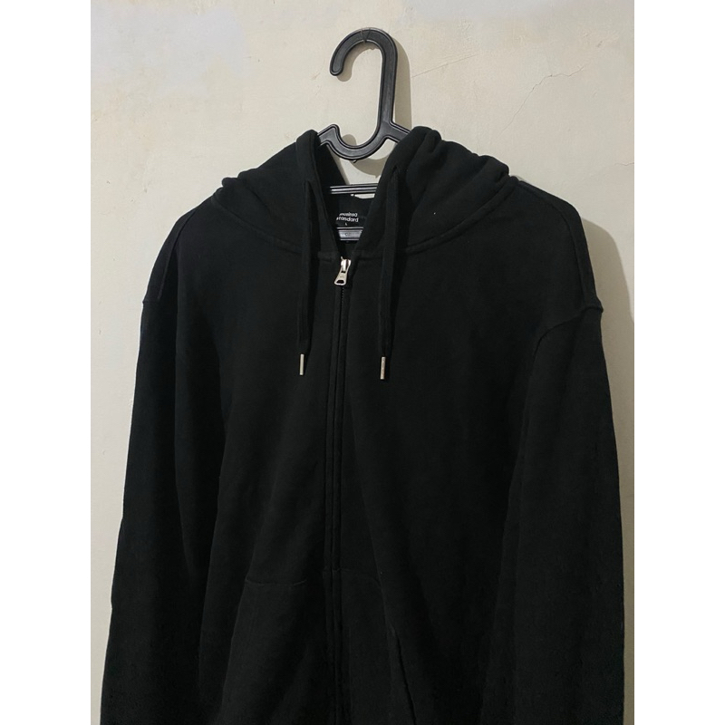 ZIPPER HOODIE MUSINSA STANDARD BASIC BLACK