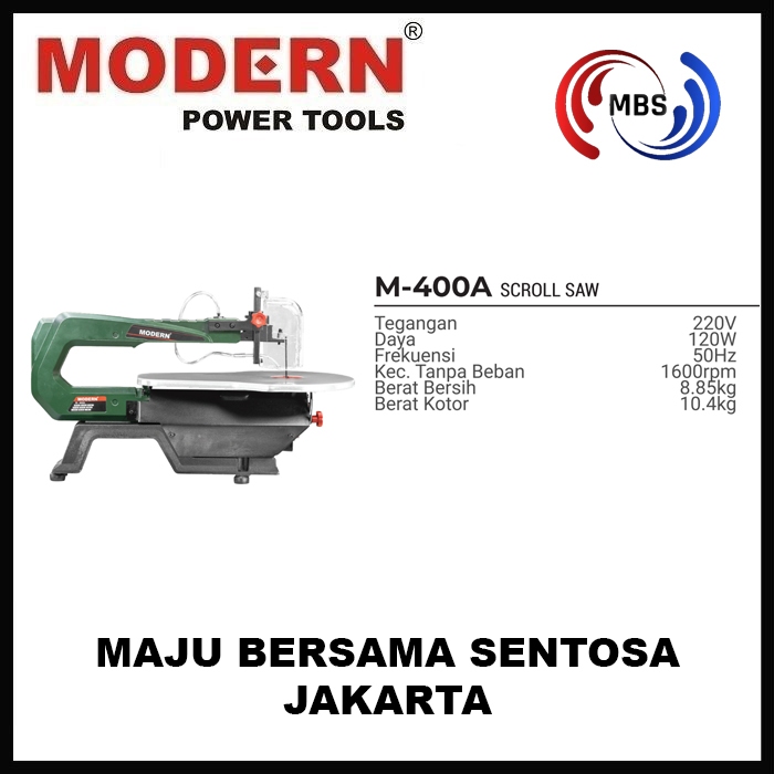 MODERN M-400 A Scroll Saw 16 Inch Gergaji Triplek Ukir Jigsaw Duduk Jig Saw Mesin