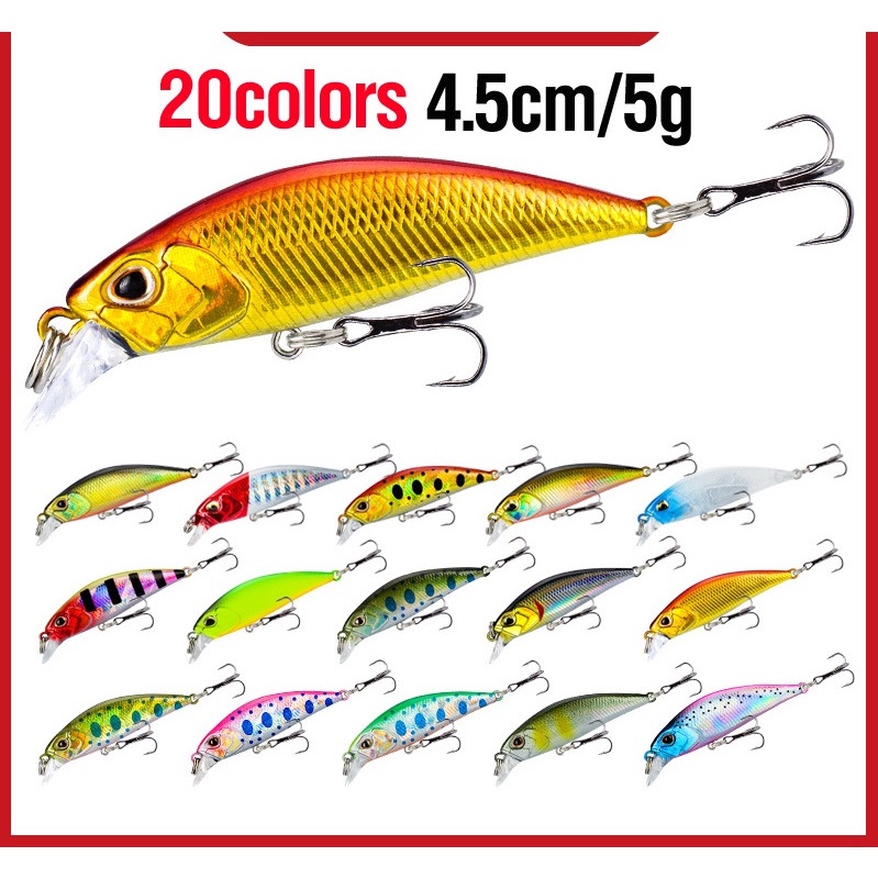TERMURAH Umpan Pancing Minnow Casting 4,5cm/5gr Sinking Ultralight Fishing Lure