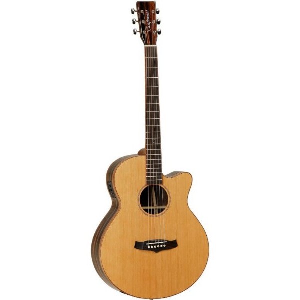 Gitar Akustik Elektrik Tanglewood TWJ SFCE Super Folk Solid Canadian Red Cedar Top Original With Bag