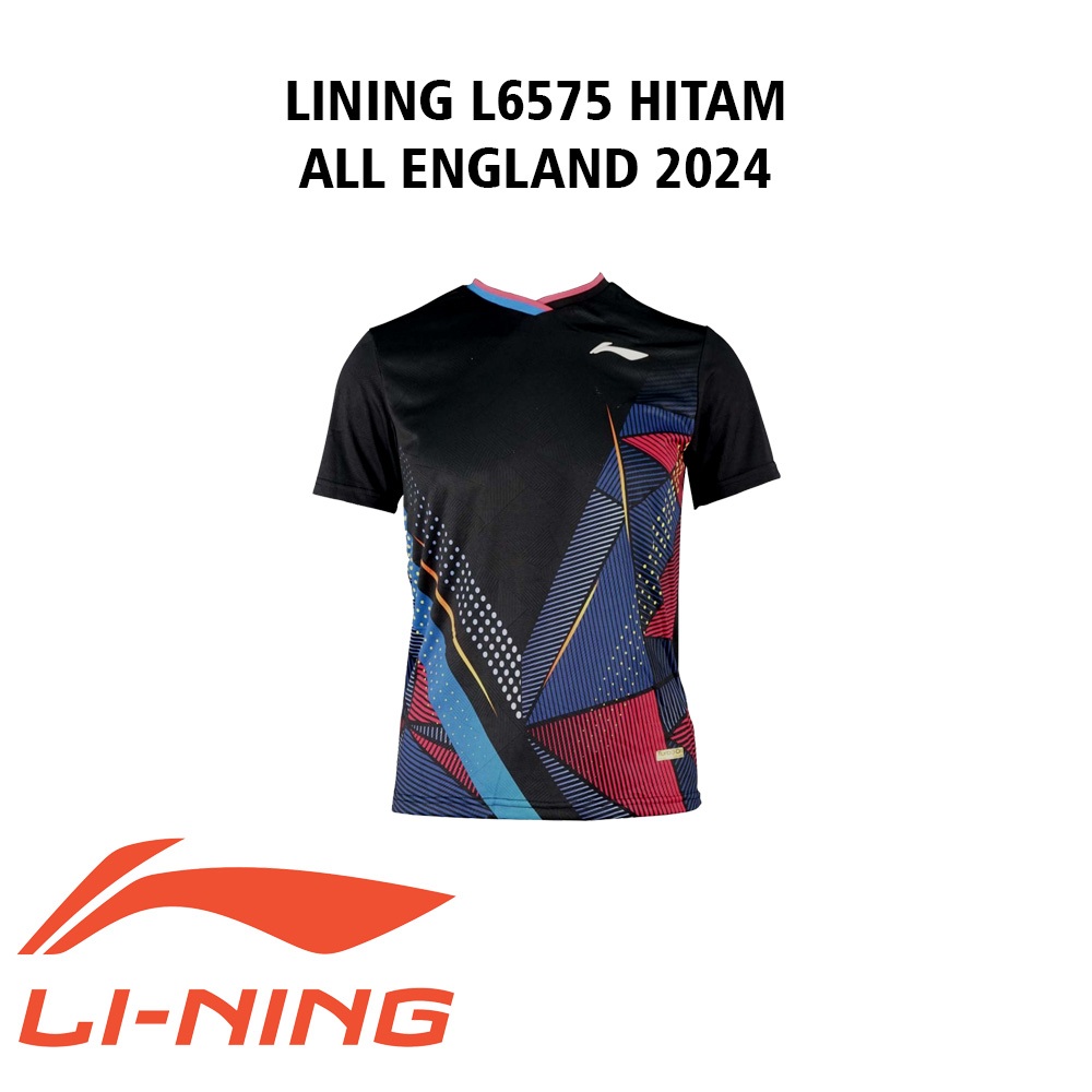 Lining Jersey Badminton Bulutangkis L6575 Hitam All England 2024