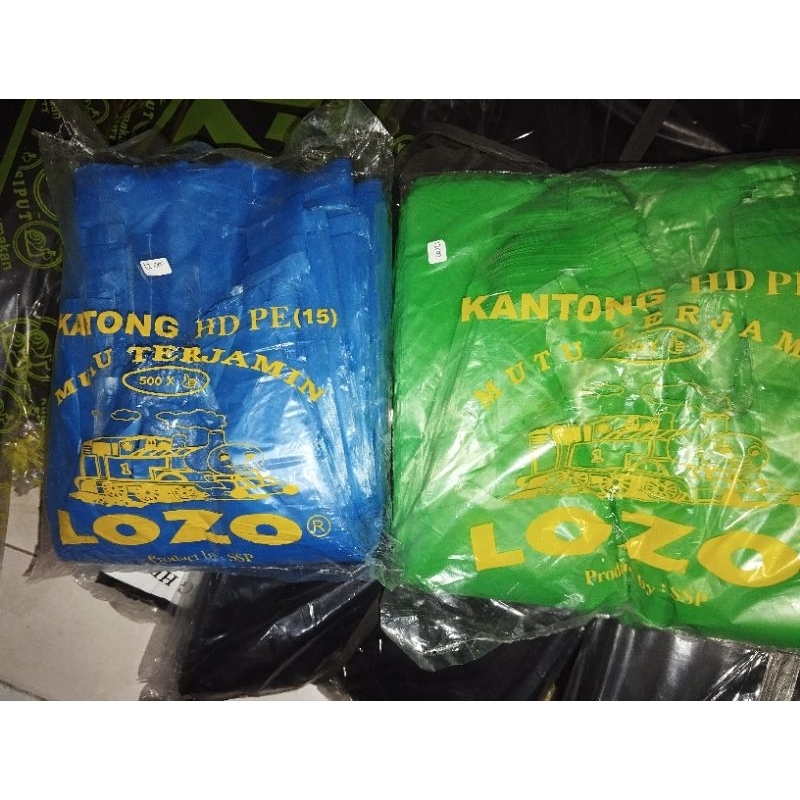 Plastik Kresek Asoy Warna Warni Lozo Tebal ukuran 15 dan 24