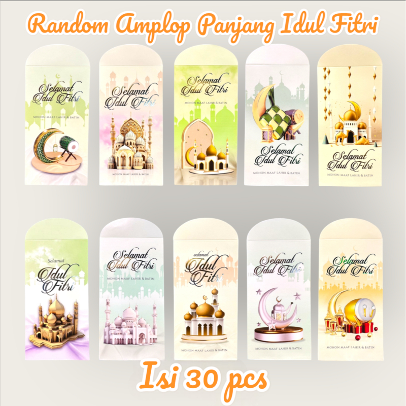 

AMPLOP LEBARAN PANJANG IDUL FITRI ISI 30 LEMBAR TERMURAH MOTIF TERBARU TAHUN 2024