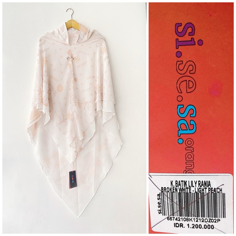 khimar sisesa batik Rania broken white