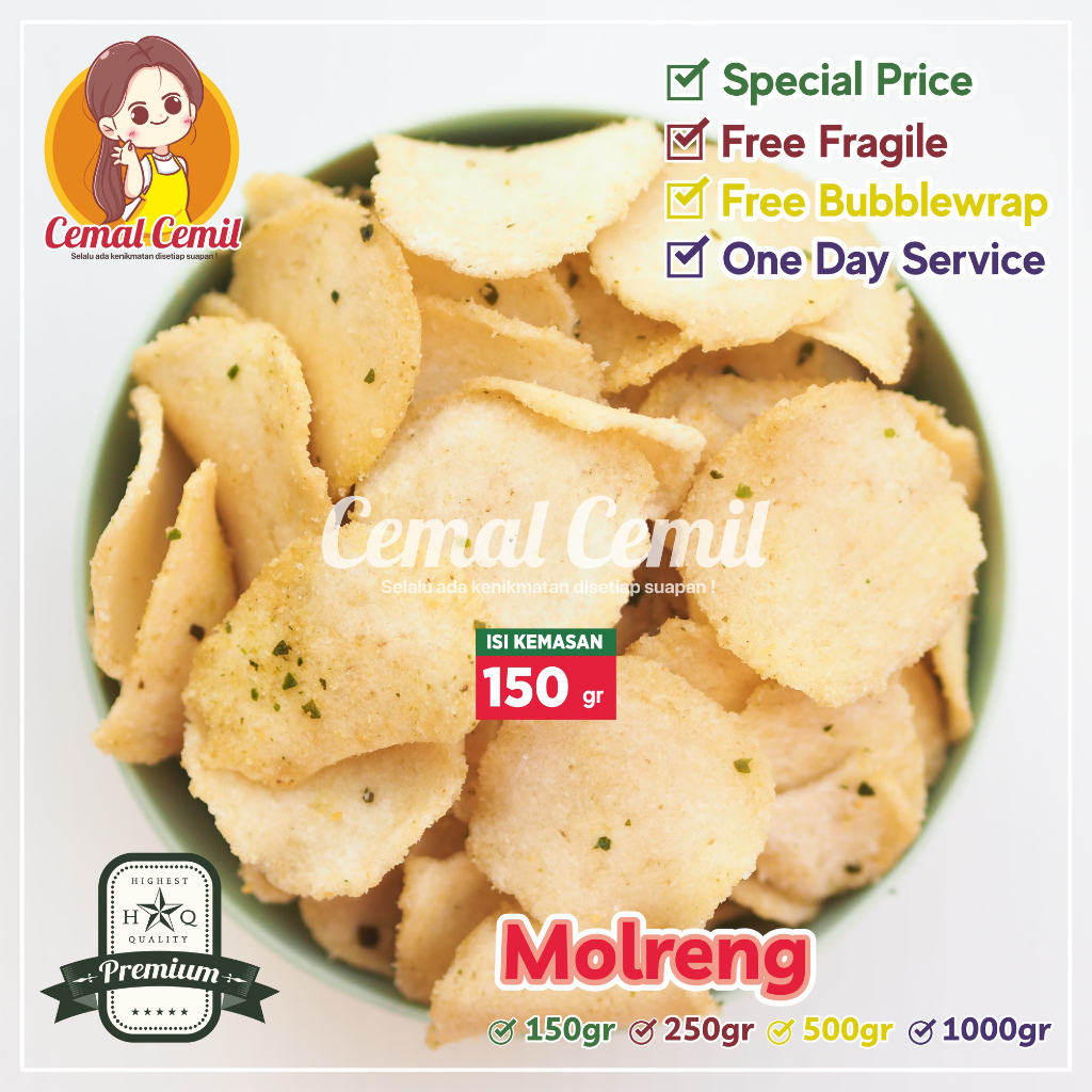 

Cemal Cemil : Molreng/Cimol Goreng Ori 150gr-Snack/Cemilan/Camilan