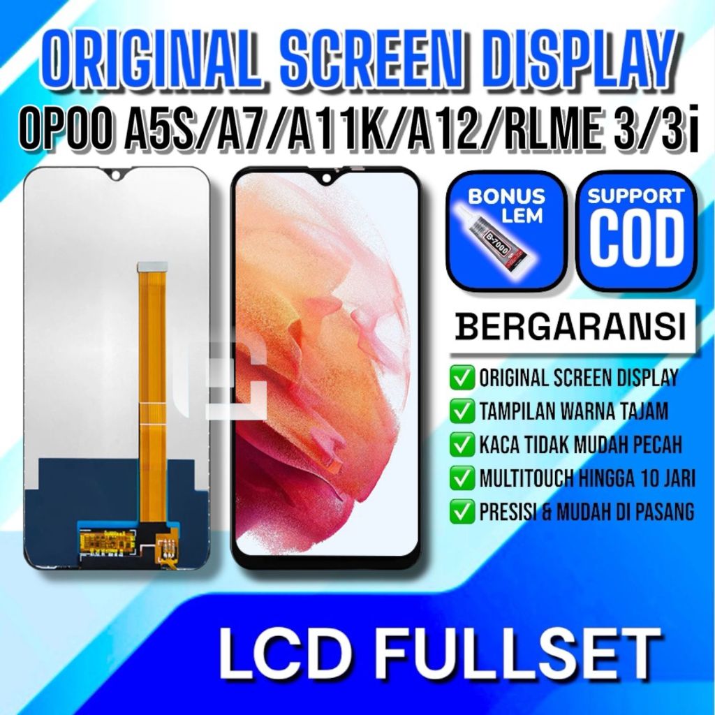 LCD TOUCHSCREEN OPPO A5S / LCD OPPO A7 / LCD OPPO A11K / A12 / LCD REALME 3/3i