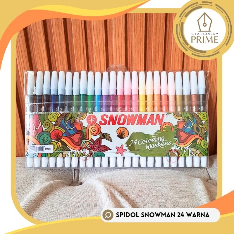 

Spidol Warna / Coloring Markers Snowman 24 Warna PW-24A Pencil Type