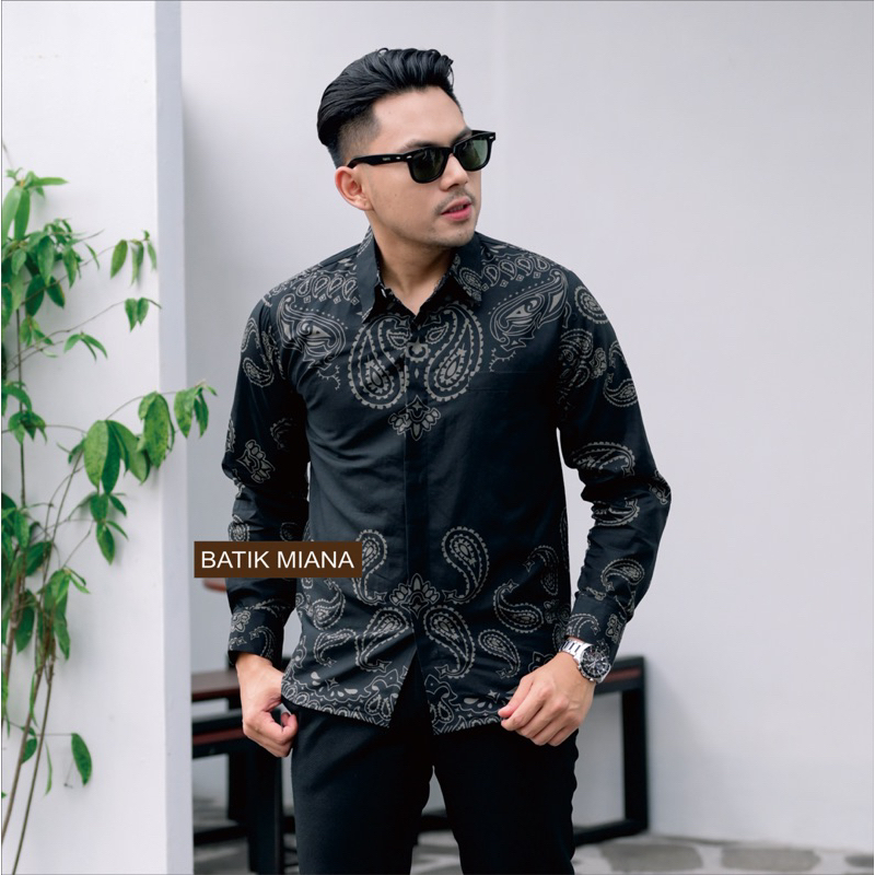 Kemeja Baju Batik Pria Katun Halus Lengan Panjang Lapis Furing Slimfit Outfit Kondangan Keren Nyaman