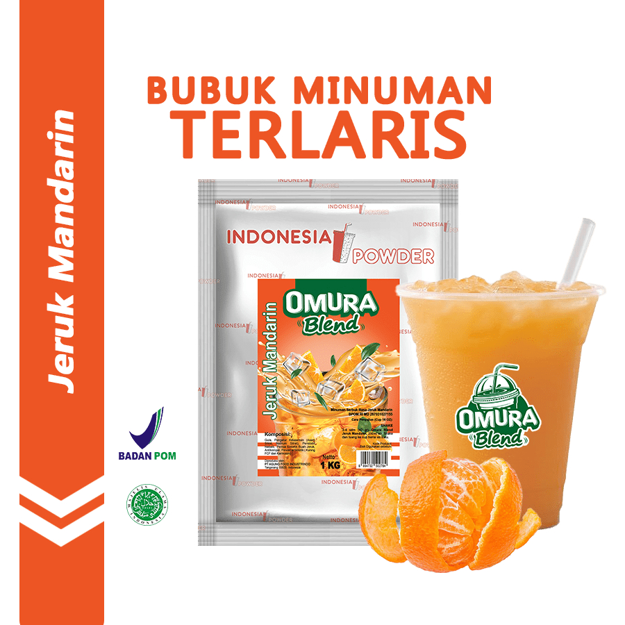 

OMURA Blend Bubuk Minuman Premium Rasa Jeruk Mandarin Powder Drink 1 Kg Omura Powder