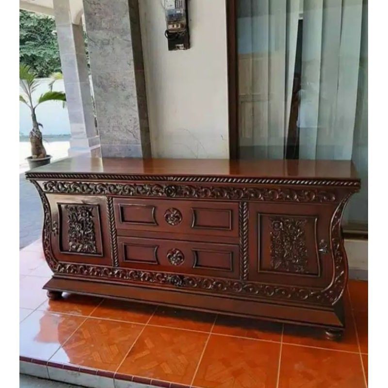 bufet kayu jati / bufet tv kayu jati / bufet Kian santang kayu jati