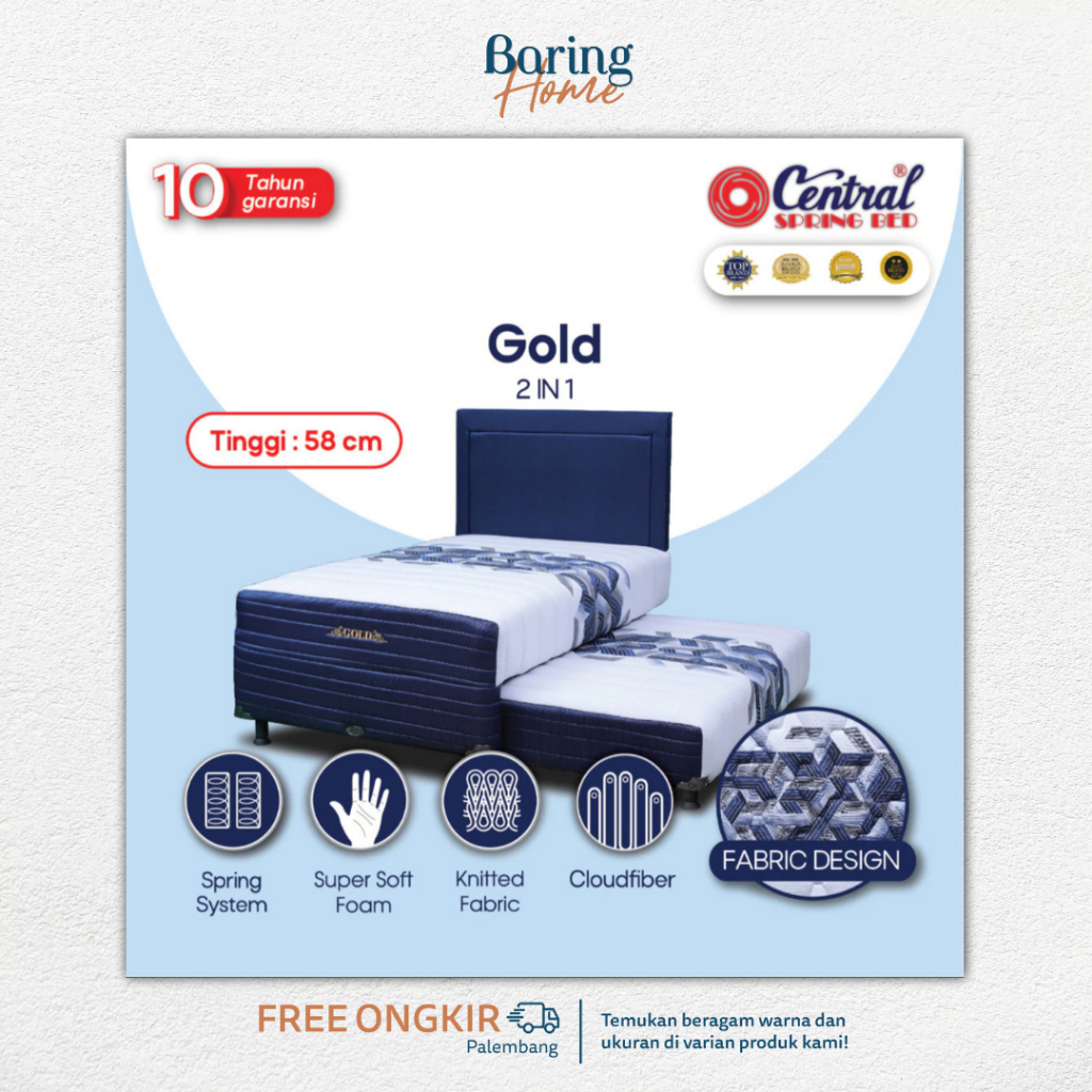 Central Springbed - Gold 2 in 1