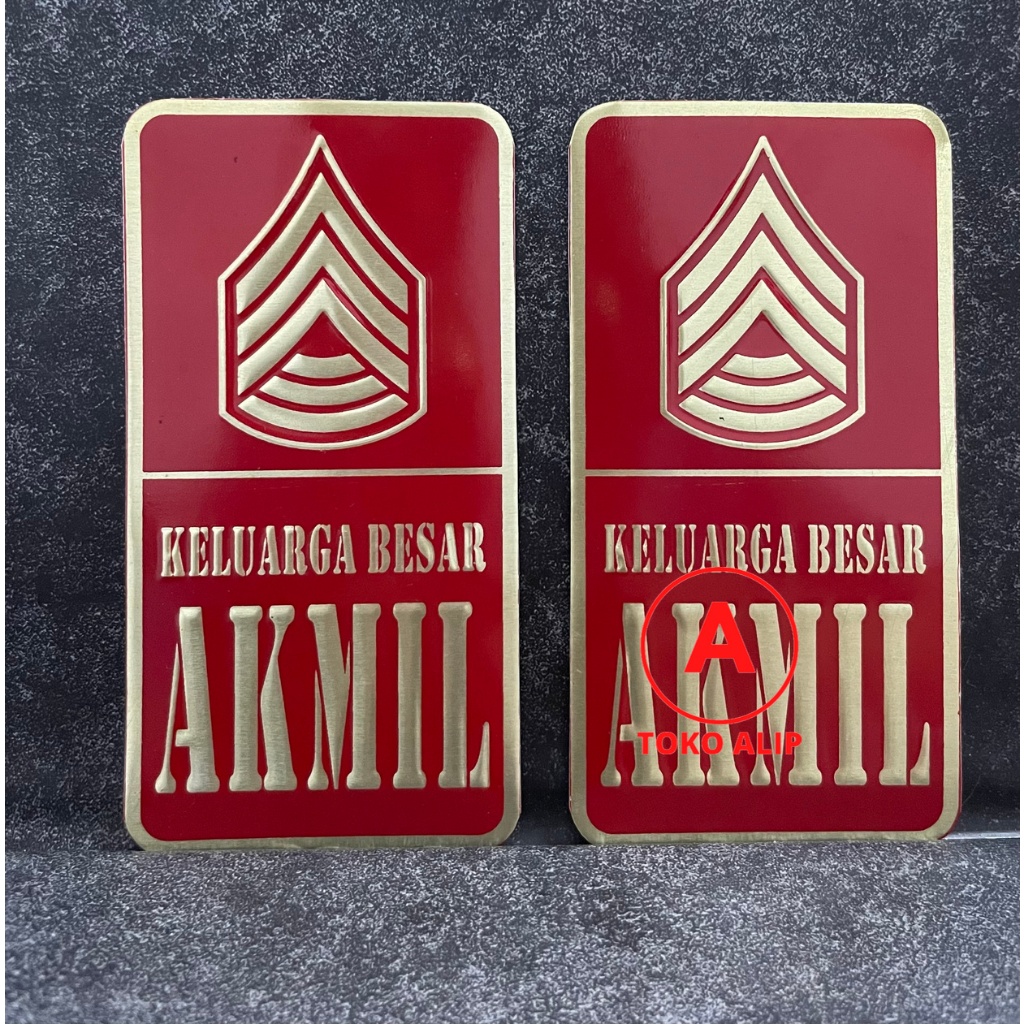 Stiker plat Keluarga Besar Akmil-Stiker Mobil-Stiker Akmil
