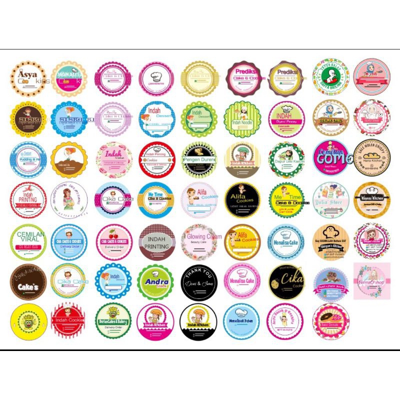 

STICKER PRINT LABEL KUE