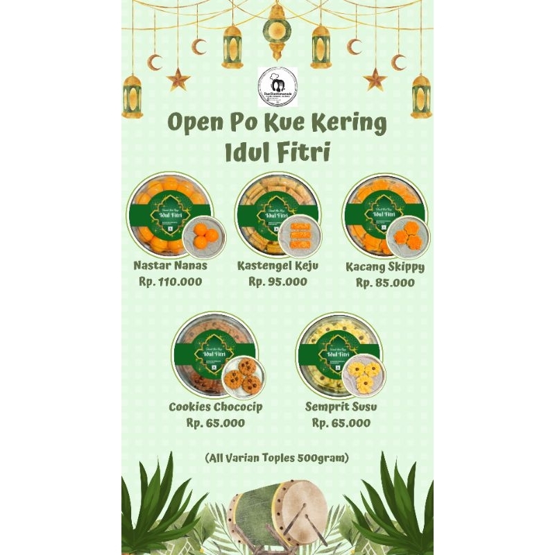 

Aneka Kue Kering | Hampers Lebaran | Nastar | Kastengel | Kacang Skippy | Semprit | Cookies