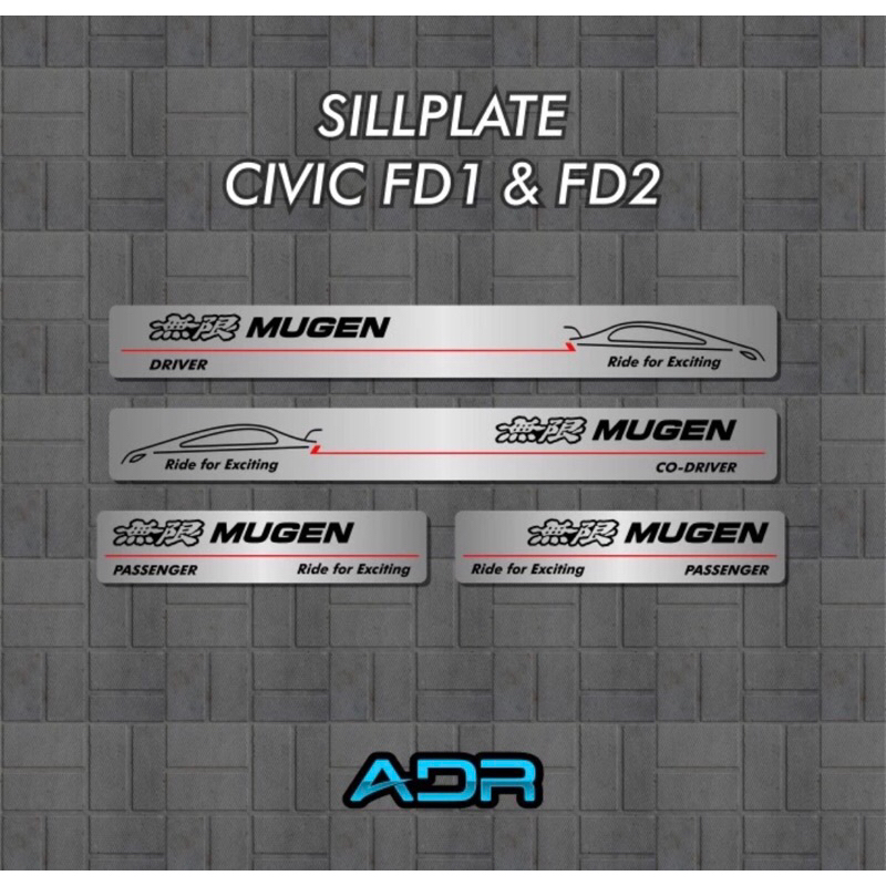 Sillplate Honda Civic FD1 FD2 FD2R Mugen Type R