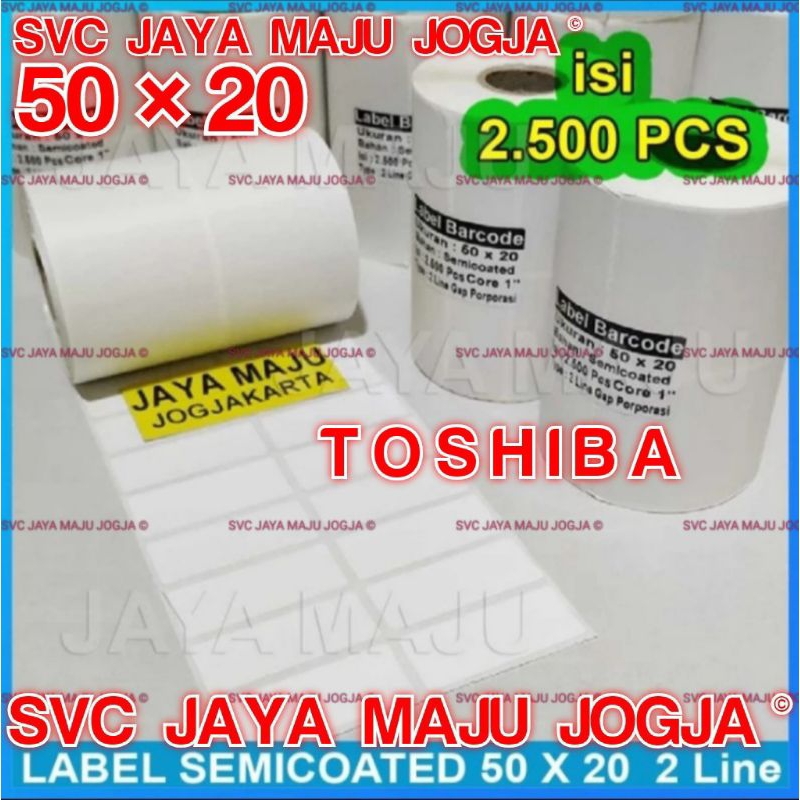 

[ TOSHIBA ] 50 X 20 - 2 LINE SEMICOATED - FACE IN - ISI 2.500 PCS || CORE 1" || LABEL BARCODE THERMAL TRANSFER PAKAI RIBBON - APOTEK OBAT LABORATORIUM KLINIK BUTIK DISTRO FASHION || 50X20 - B-EV4T GS TS B-EV 4T BEV4T BEV 4T B EV4T B EV 4T