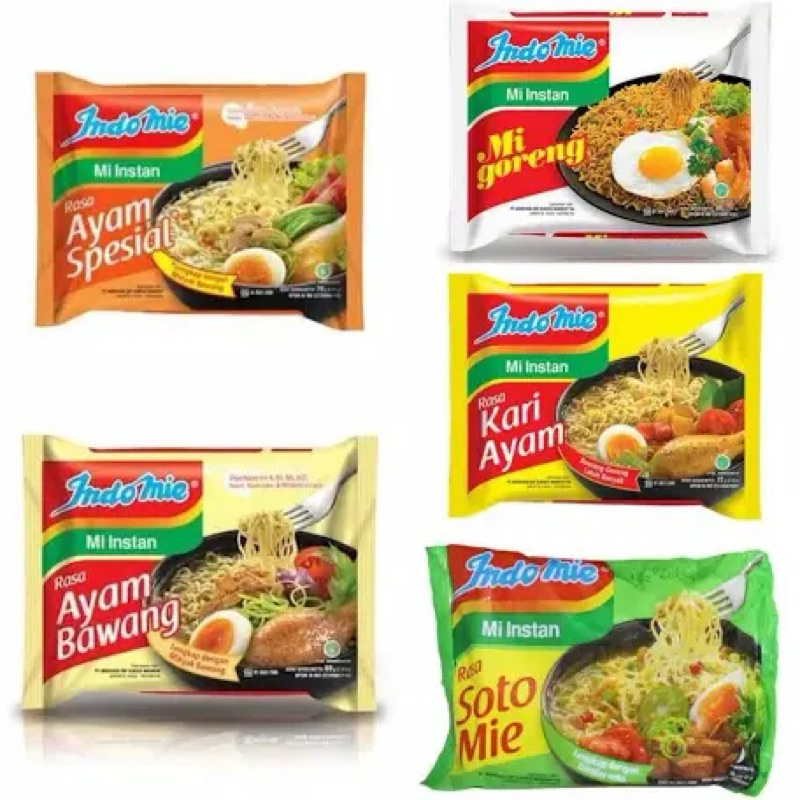 

Indomie Goreng, Soto, Kari, Ayam Spesial & Ayam Bawang