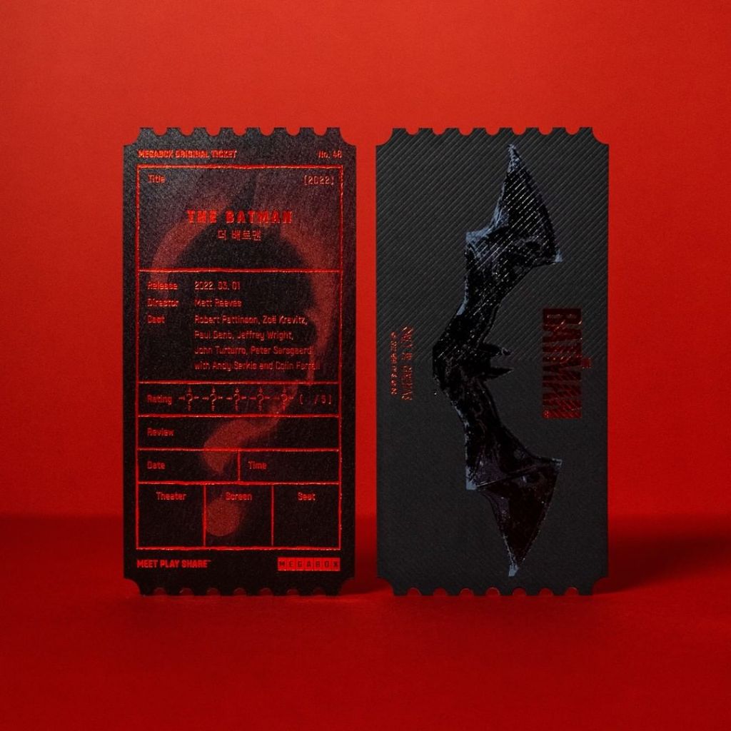 MEGABOX KOREA ORIGINAL TICKET No.48 - THE BATMAN