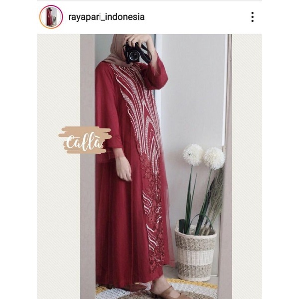 Rayapari indonesia Calla dress maroon PRELOVED