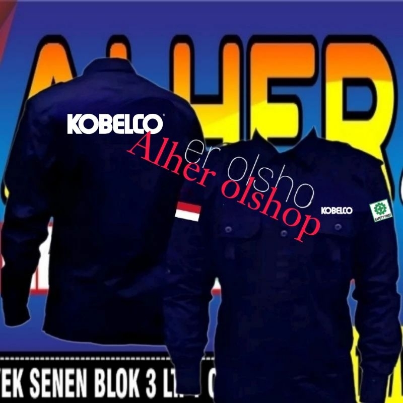 kemeja Kobelco baju Kobelco seragam Kobelco Pdh Kobelco Pdl Kobelco baju kerja Kobelco kemeja kerja 