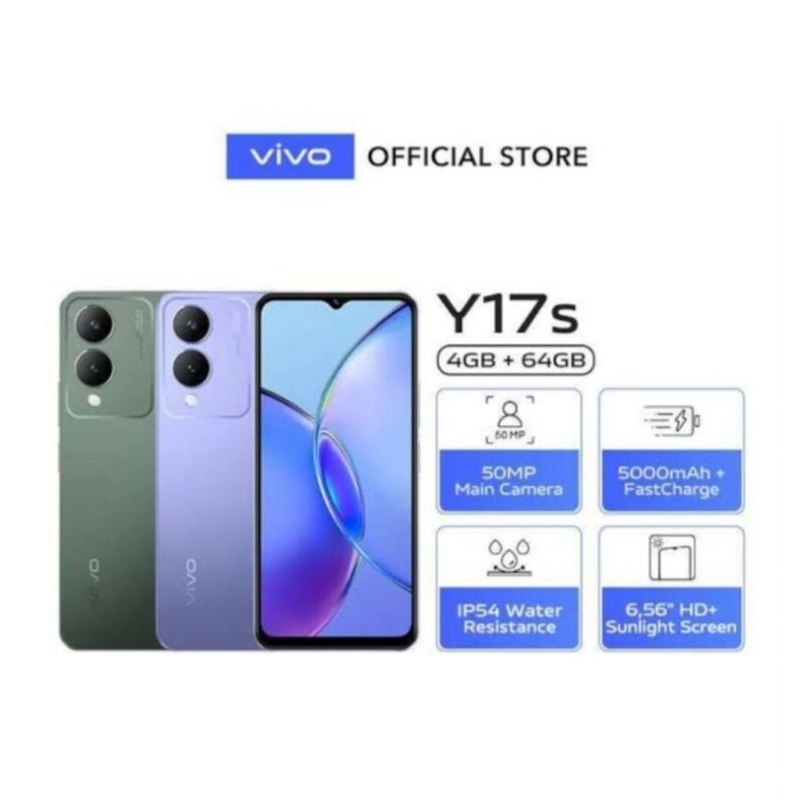 HP VIVO Y17S 4/64 GB - VIVO Y17 S RAM 4GB ROM 64GB GARANSI RESMI