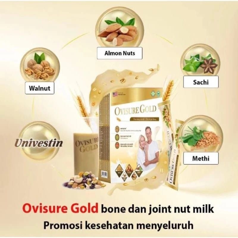 

Paket 1 Box Ovisure Gold Asli Original Susu Untuk Kesehatan Tulang Persendian Syaraf Kejepit Resmi BPOM