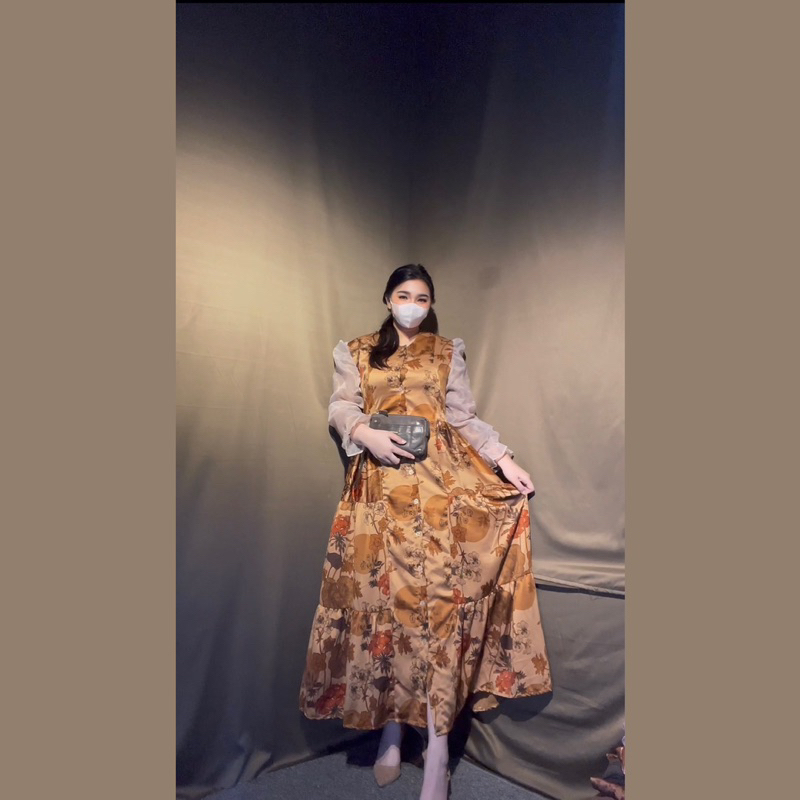 Bisa Instan Dress Gamis Import Premium bahan Silk halus jatuh nyaman