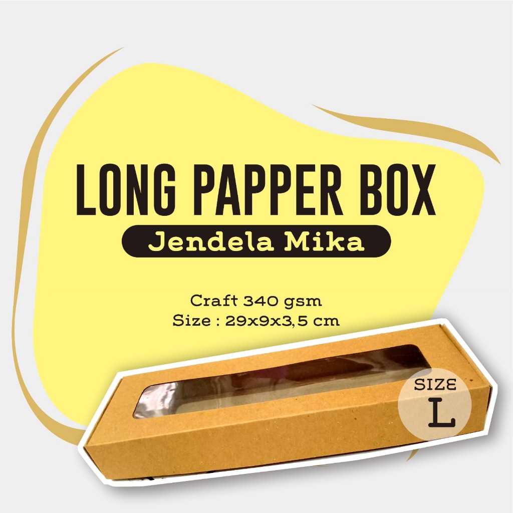 

(isi 10 pcs) Long Papper Box Mika/Box Mika/ box hijab mika/box packing mika_SIZE L