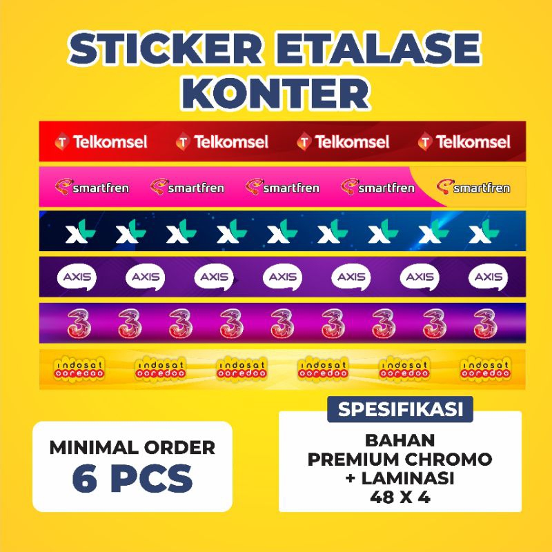 

STIKER ETALASE STIKER KONTER STIKER PROVIDER HIASAN