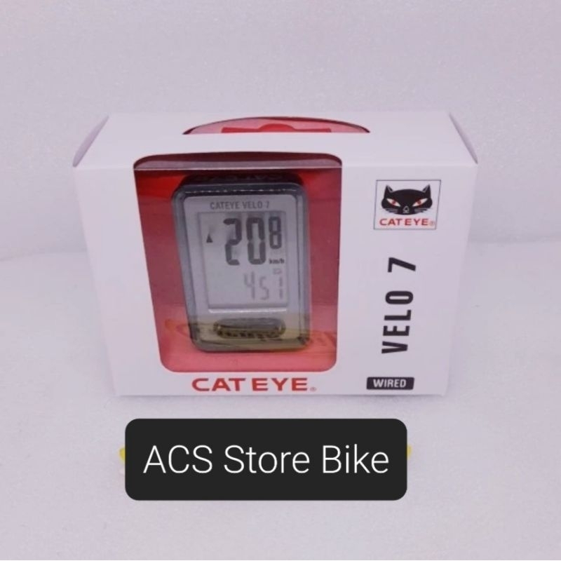SPEEDOMETER SEPEDA CAT EYE VELO 7 UNTUK SEPEDA GUNUNG MTB FEDERAL LIPAT ROADBIKE BMX DLL