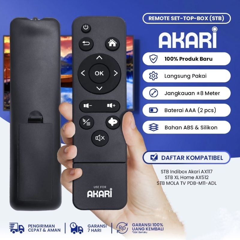 Remote XL HOME - MOLA TV - AKARI AX117 - INDIBOX