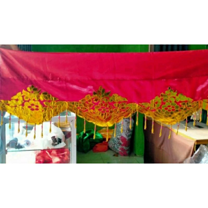 ondas tirai dekorasi/tirai dinding panjang 3 meter