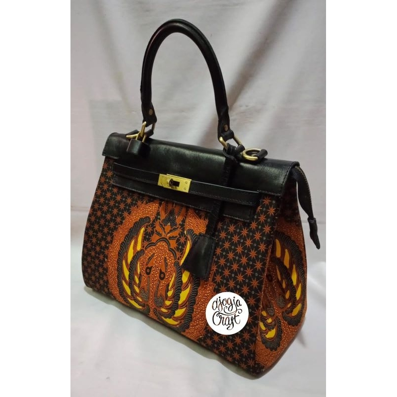 TAS KULIT TENTENG WANITA PULL UP BATIK PREMIUM