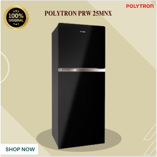 Kulkas POLYTRON 2 Pintu Belleza Jumbo PRW 25MNX 240L/PRW-25MNX/PRW 25MNX/ORIGINAL BERGARANSI RESMI