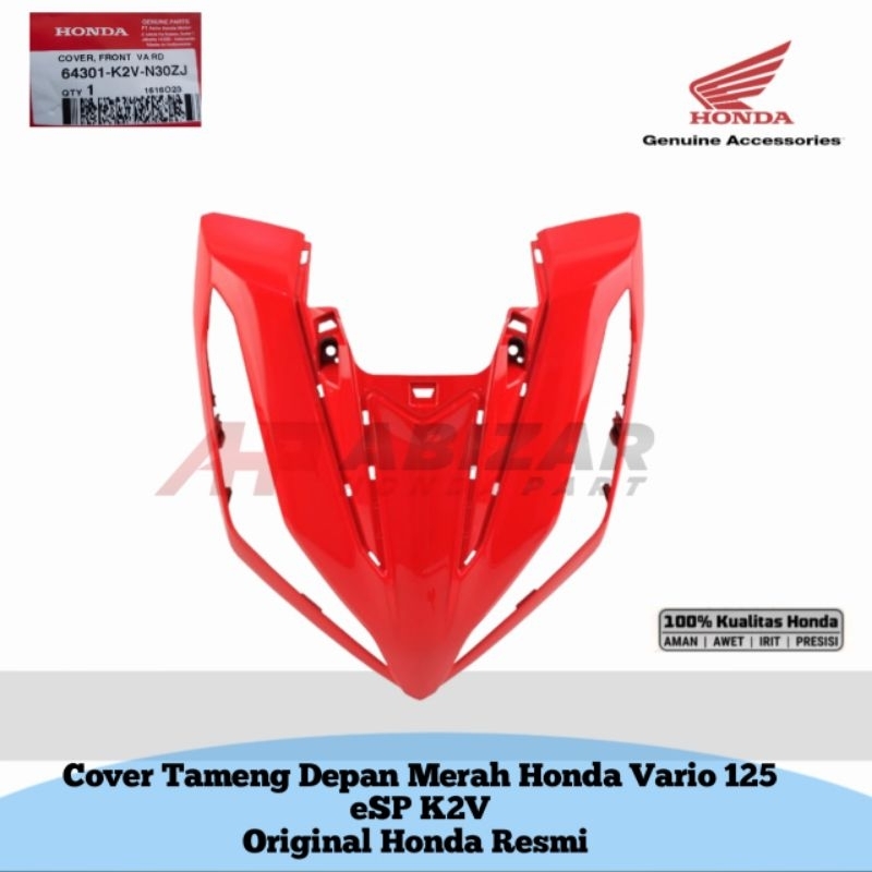 64301-K2V-N30ZJ Cover Tameng Depan Merah Honda Vario 125 eSP K2V Original Honda Resmi