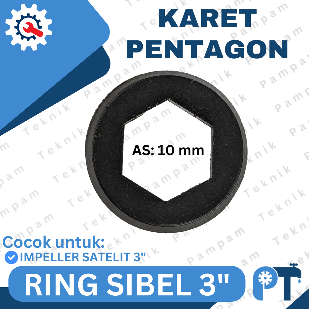Ring impeller satelit 3 inch - Karet pentagon kipas submersible 3"