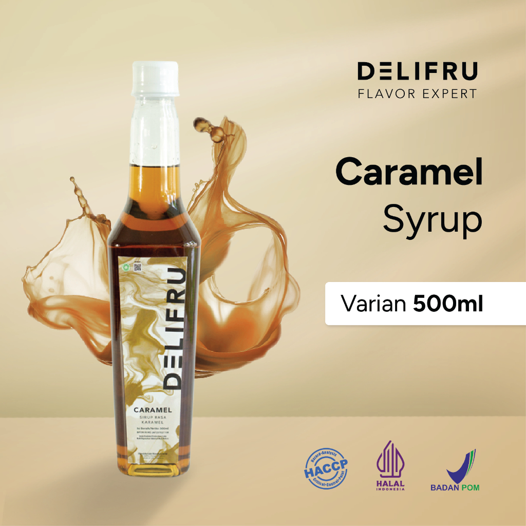 Syrup Caramel Delifru 500 ml - Sirup Karamel Premium