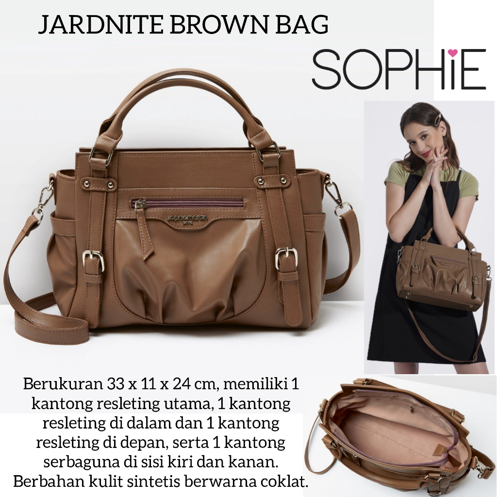 TAS JARDNITE BROWN SOPHIE MARTIN PARIS PROMO TAS SELEMPANG BAHU WANITA BAG