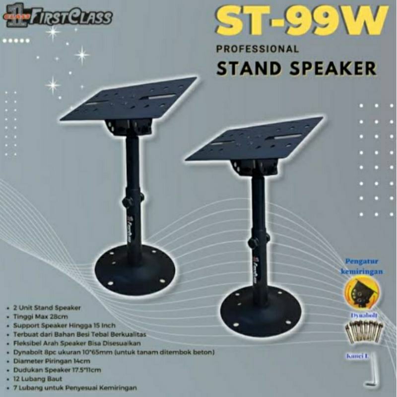 BRAKET GANTUNG FIRSTCLASS ST-99W BRAKET SPEAKER DINDING FIRSTCLASS