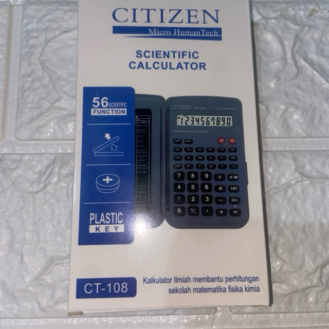 

TERMURAH‼️KALKULATOR CITIZEN Scientific CT 108 / 10 DIGIT Kalkulator Saku Murah