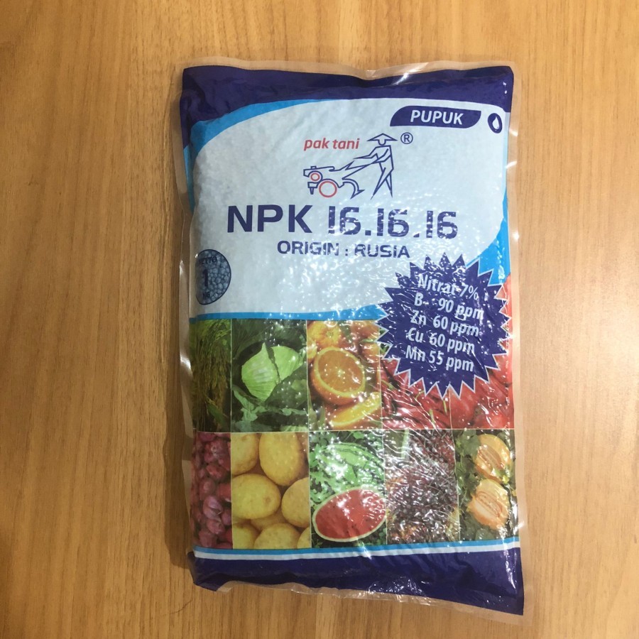 PUPUK NPK MUTIARA 16-16-16 Cap Pak Tani ORIGIN RUSIA  – 1 Kg