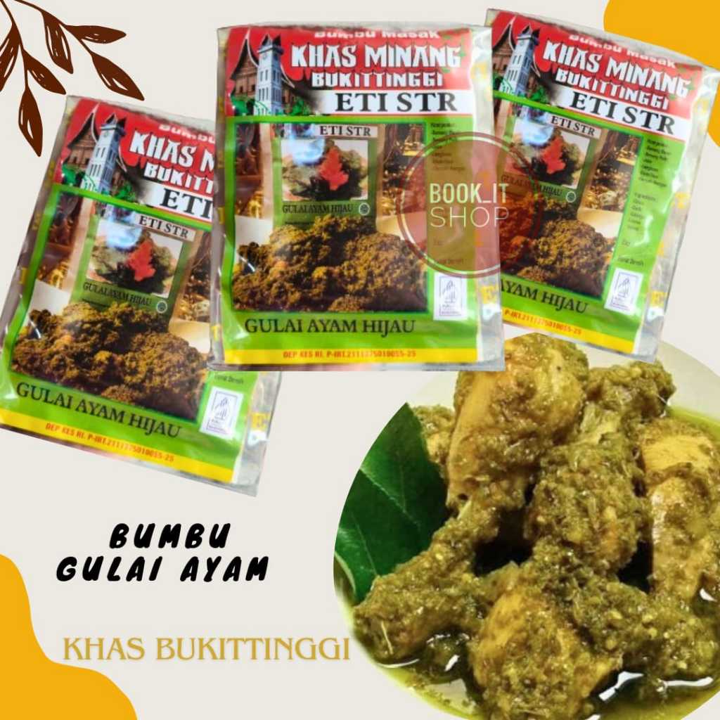 

BUMBU MASAK GULAI AYAM HIJAU KHAS MINANG/BUMBU ETI STR