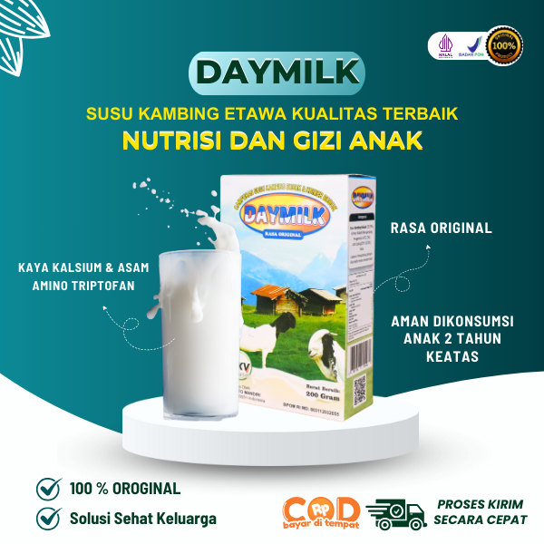 

DAYMILK RASA ORIGINAL - SUSU KAMBING ETAWA - Daymilk Susu Kambing Etawa Halal dan BPOM - 200 Gram