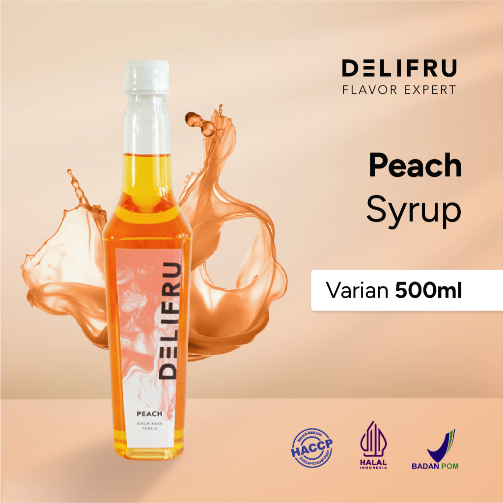 

Syrup Peach Delifru 500 ml - Sirup Persik Premium