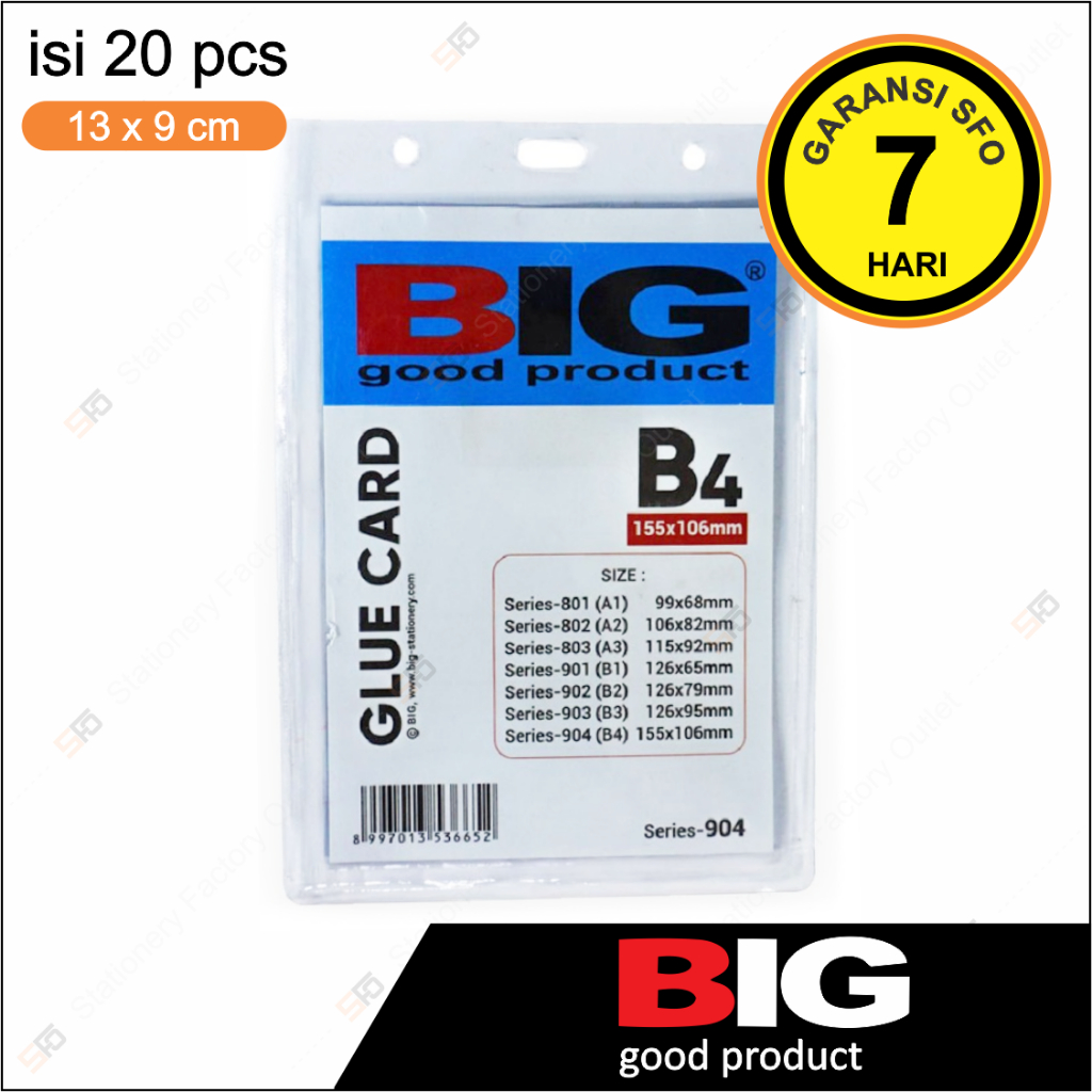

ID Card Mika Big B4 isi 20 - 155mm x 105mm - Name Tag Glue Card Holder - SFO Semarang Official
