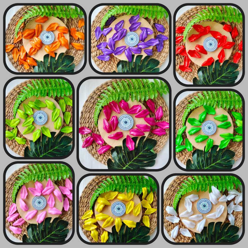 MOTE MELAMIN S322 AKRILIK KELOPAK BUNGA CUMI BESAR 50 GRAM