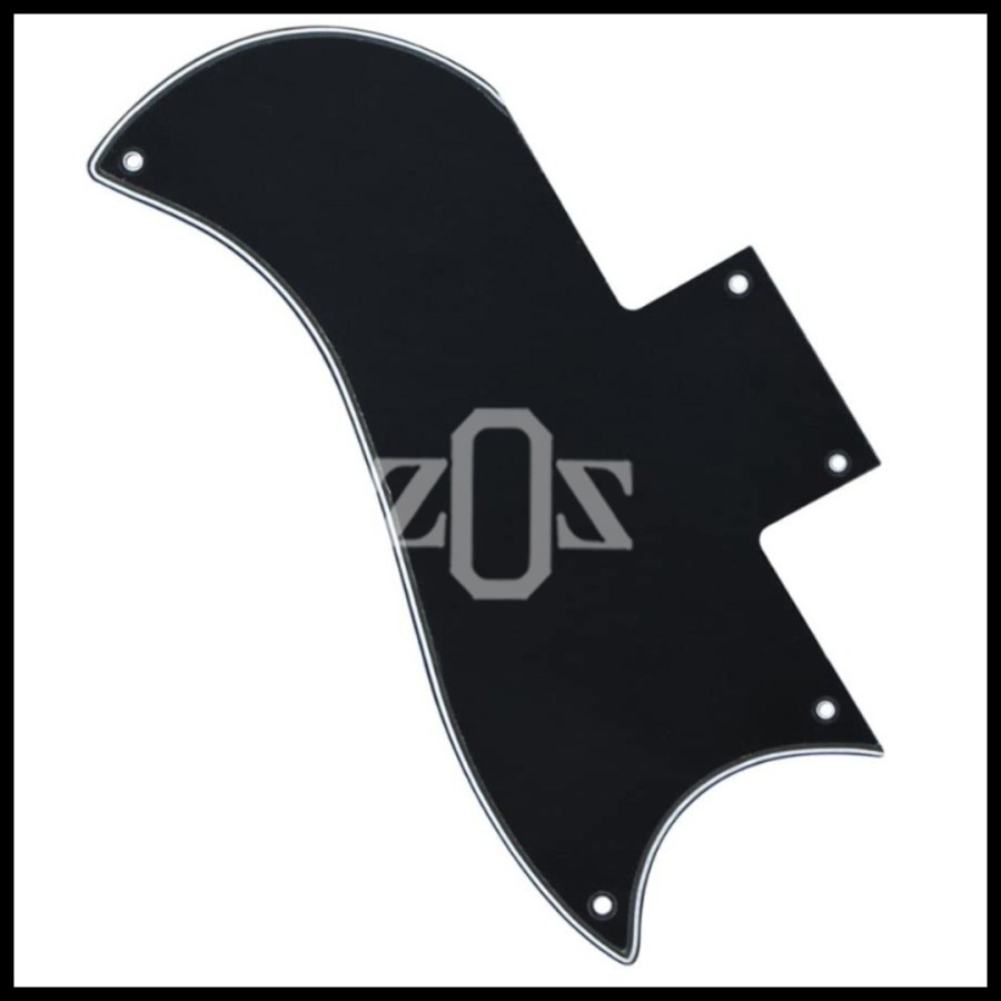 Pickguard Gibson SG Std Half Face Black 3Ply