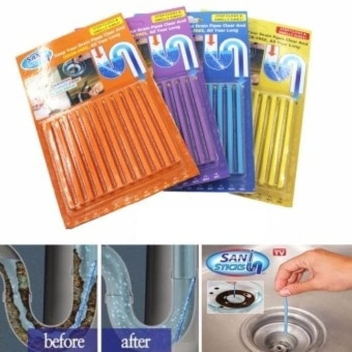 SANI STICK PEWANGI SALURAN MAMPET /Sani Stick Drain Pembersih Pewangi Wastafel Saluran Mampet Toilet