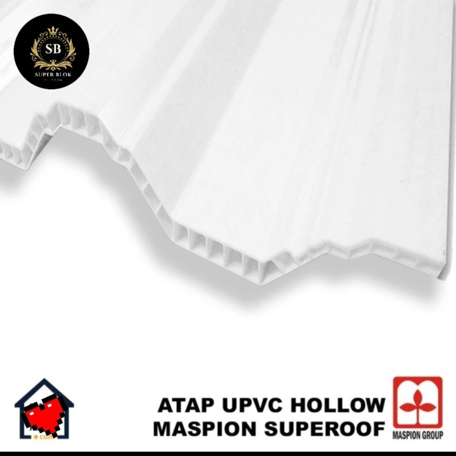 Atap UPVC / PVC MASPION /sejenis Alderon DOUBLE LAYER