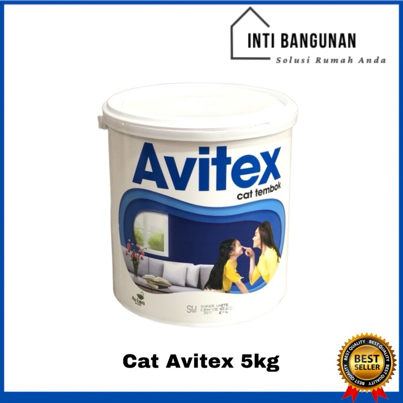 Cat Tembok Avitex Super White SW 5kg Interior Air Dinding Rumah Putih